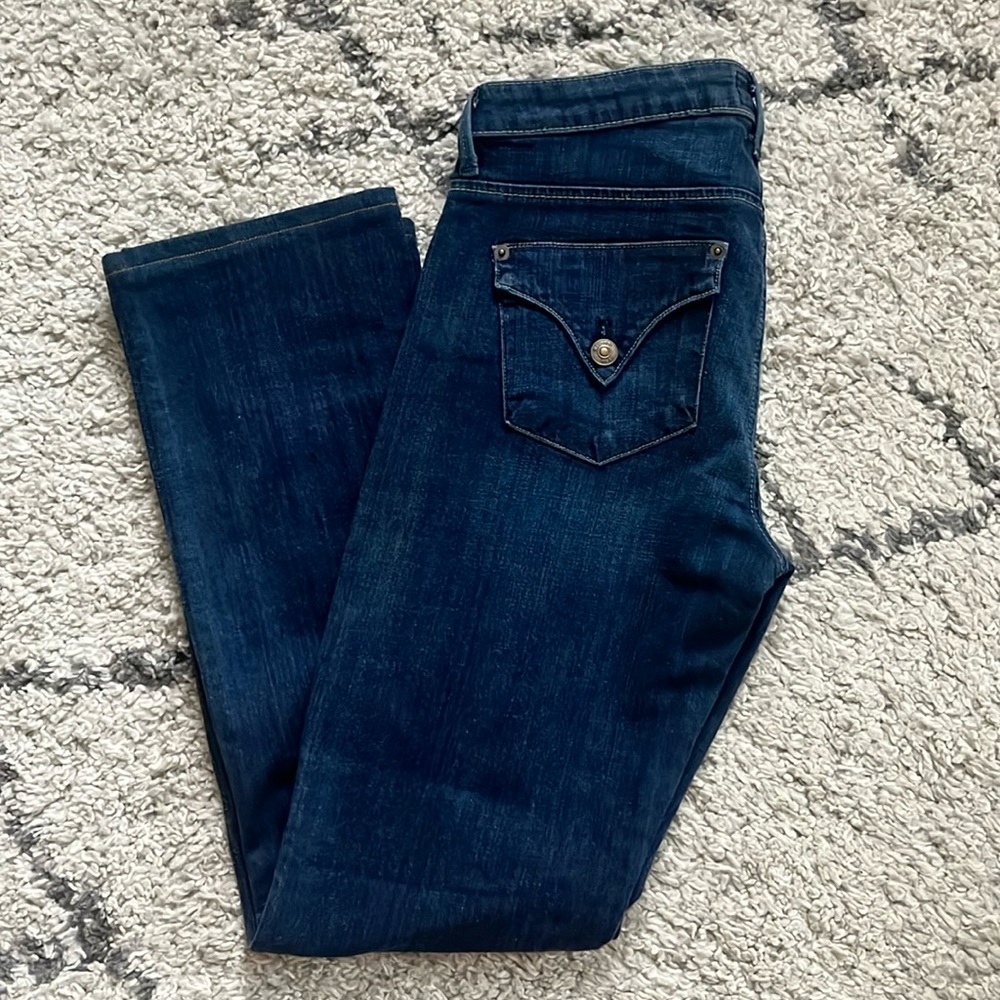 Hudson Jeans Dark Blue Straight Leg Women Jeans - Picture 3 of 8
